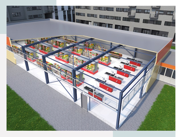 Строительство магазинов в Киров от 610 руб. за м²