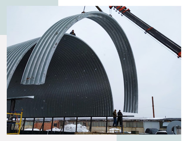 Полукруглые ангары в Кирове